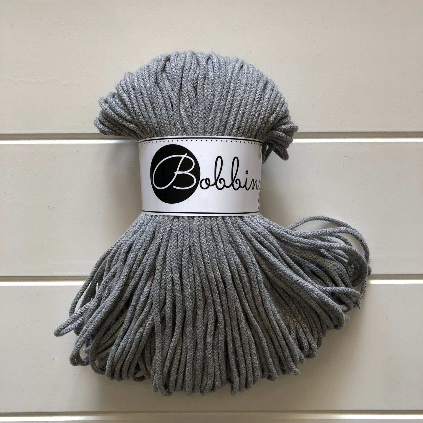 These beautiful Bobbiny ropes are made in Poland, and are non-toxic and certified safe for children, meeting certified worldwide textile standards.  3mm Diameter  100 metres Length  Recommended for use with 8-10mm crochet or knitting needles  Cotton inner and outer layers, perfect for use with Macrame, Crochet or Knitting