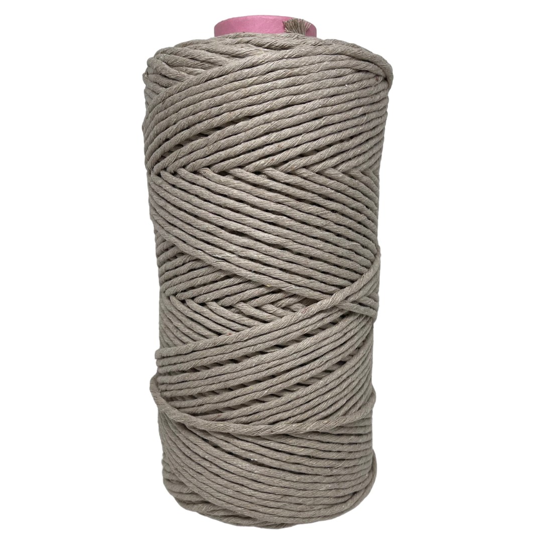We welcome the band new 100% recycled Cotton Soft Macrame Strings, available in the ever popular 3mm and 5mm widths.  Recycled has been the ethos of Adelaide Hills Yarn Co since its inception in 2016 and adding a 100% recycled macrame product to the range is a necessary step towards providing our valued customers with the range that they desire. 
