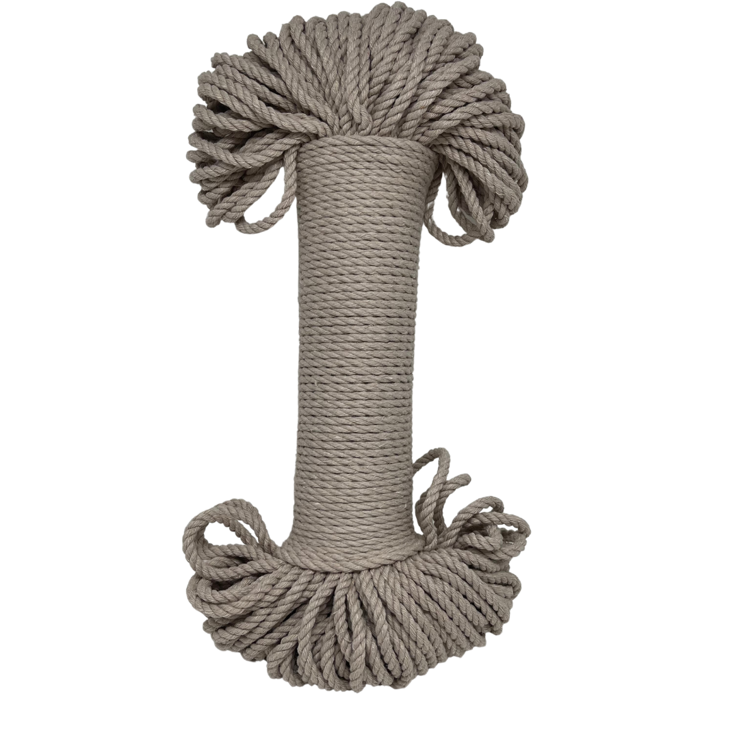 We welcome the band new 100% recycled Cotton Soft Macrame Ropes, available in the ever popular 4mm width, this time in a convenient bundle! Plenty on board for approxiatley 2 plant hangers depending on your pattern.**  Recycled has been the ethos of Adelaide Hills Yarn Co since its inception in 2016 and adding a 100% recycled macrame product to the range is a necessary step towards providing our valued customers with the range that they desire. 