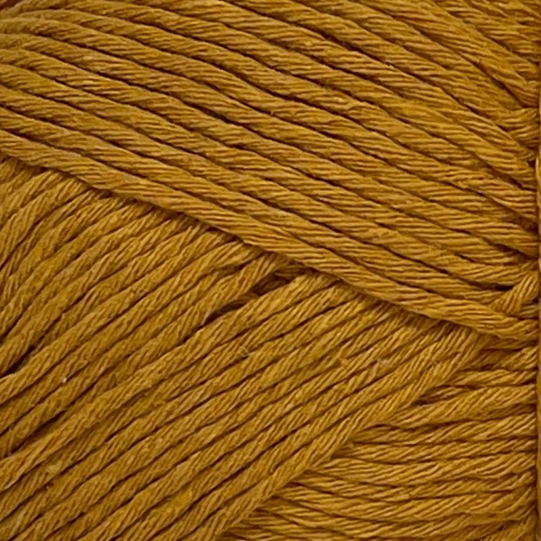 Golden mustard crochet cotton close up