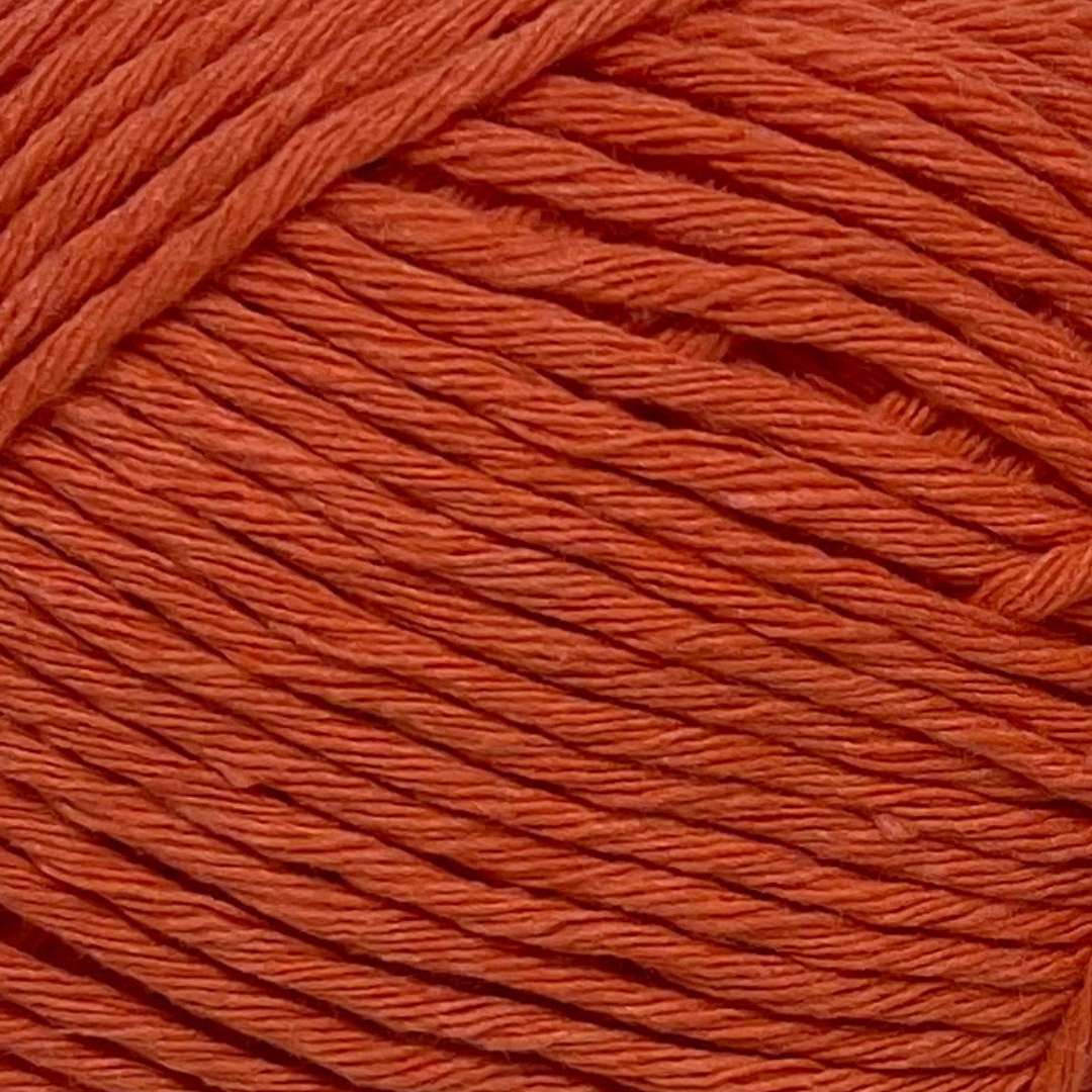 tangerine shade crochet cotton close up 