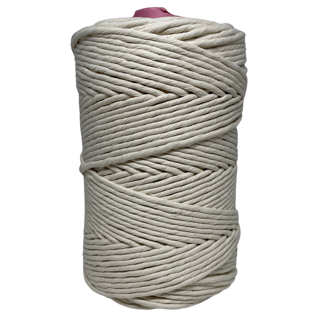 We welcome the band new 100% recycled Cotton Soft Macrame Strings, available in the ever popular 5mm and 3mm widths.  Recycled has been the ethos of Adelaide Hills Yarn Co since its inception in 2016 and adding a 100% recycled macrame product to the range is a necessary step towards providing our valued customers with the range that they desire.