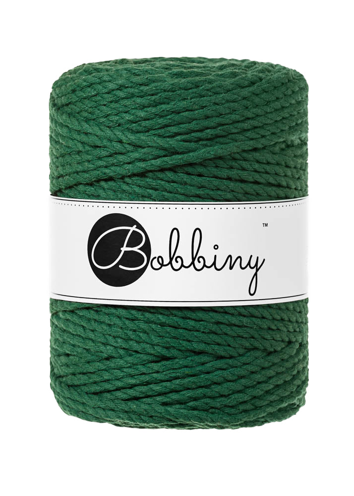 This superb product from Bobbiny is the latest addition to their gorgeous range of products.  Made from 100% recycled cotton, it is perfect for Macrame projects due to its sturdiness. It contains no harmful dyes or chemicals and is OEKO-TEX certified.  This super soft triple twist rope also makes the most spectacular fringes and tassels.  Length: 100m (108 Yards)  Weight: 800gms  Contains 120 Fibres ( 3x40 )  Also available in 3mm