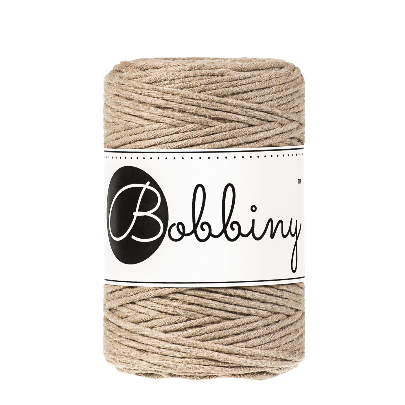 These beautiful new additions to the Bobbiny range are perfect for your mini macrame projects, earrings, weavings or any other fibre art.  This super soft cord knots beautifully and makes a wonderful fringe.  Premium Macrame Cord 1.5mm  Length: 108 yards (100m)  Weight: 160gms  ﻿Single Twist  100% recycled cotton  28 Fibres   Consistent colour guaranteed