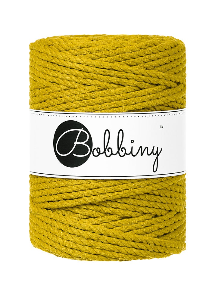 Bobbiny Macrame Rope - 3ply - 5mm - Spicy Yellow