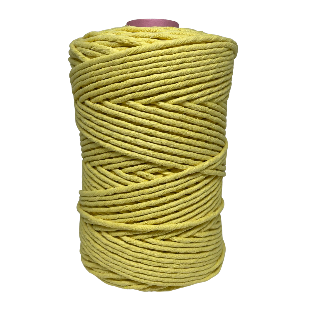 We welcome the band new 100% recycled Cotton Soft Macrame Strings, available in the ever popular 5mm and 3mm widths.  Recycled has been the ethos of Adelaide Hills Yarn Co since its inception in 2016 and adding a 100% recycled macrame product to the range is a necessary step towards providing our valued customers with the range that they desire.  