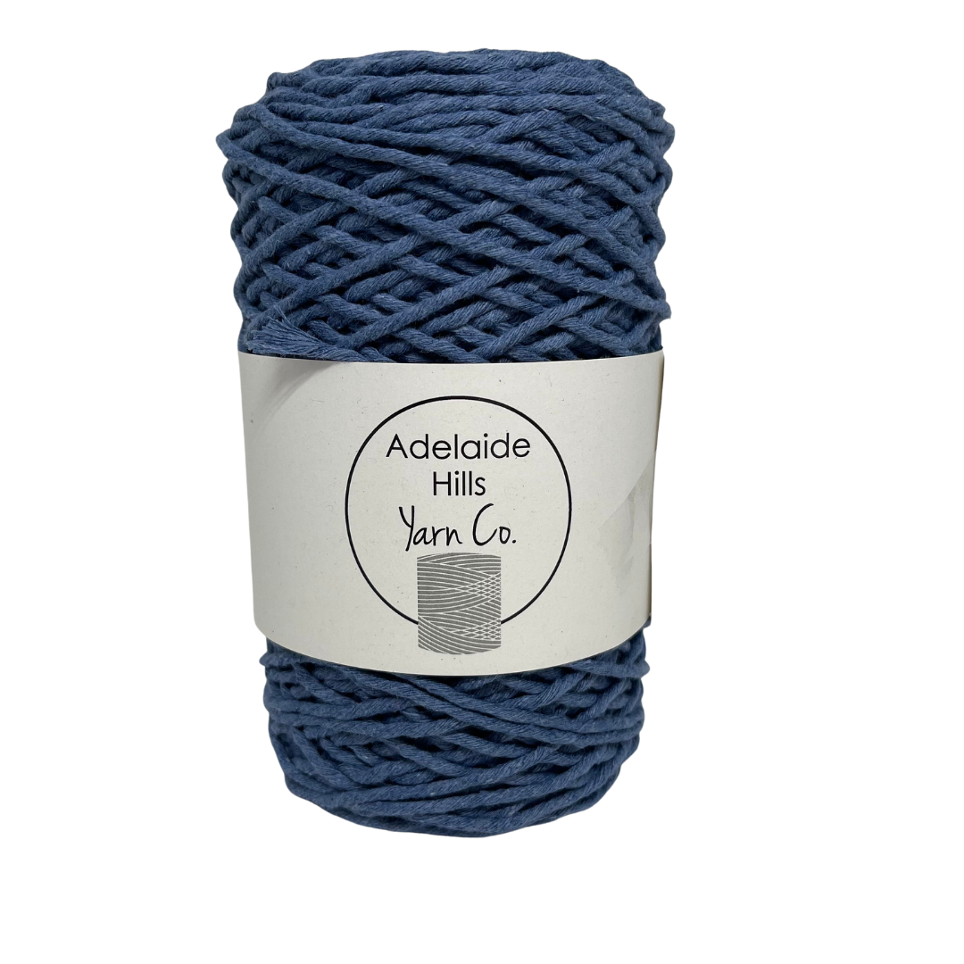 Where can I find Big Cotton Denim? This cotton blend yarn can be put to use for crochet, weaving, knitting or even mini macrame projects. +/- 180 metres in length and consisting of 80% cotton fibres. 12/14 ply, Super Bulky, perfect for use with 5mm - 10mm hooks.