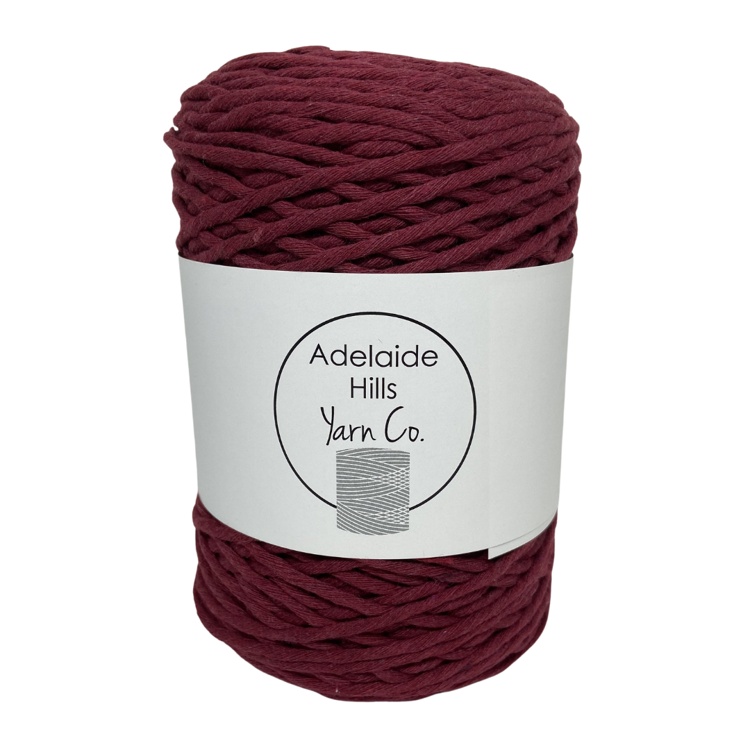 Where can I find Big Cotton REDS Garnet? This cotton blend yarn can be put to use for crochet, weaving, knitting or even mini macrame projects. +/- 180 metres in length and consisting of 80% cotton fibres. 12/14 ply, Super Bulky, perfect for use with 5mm - 10mm hooks.