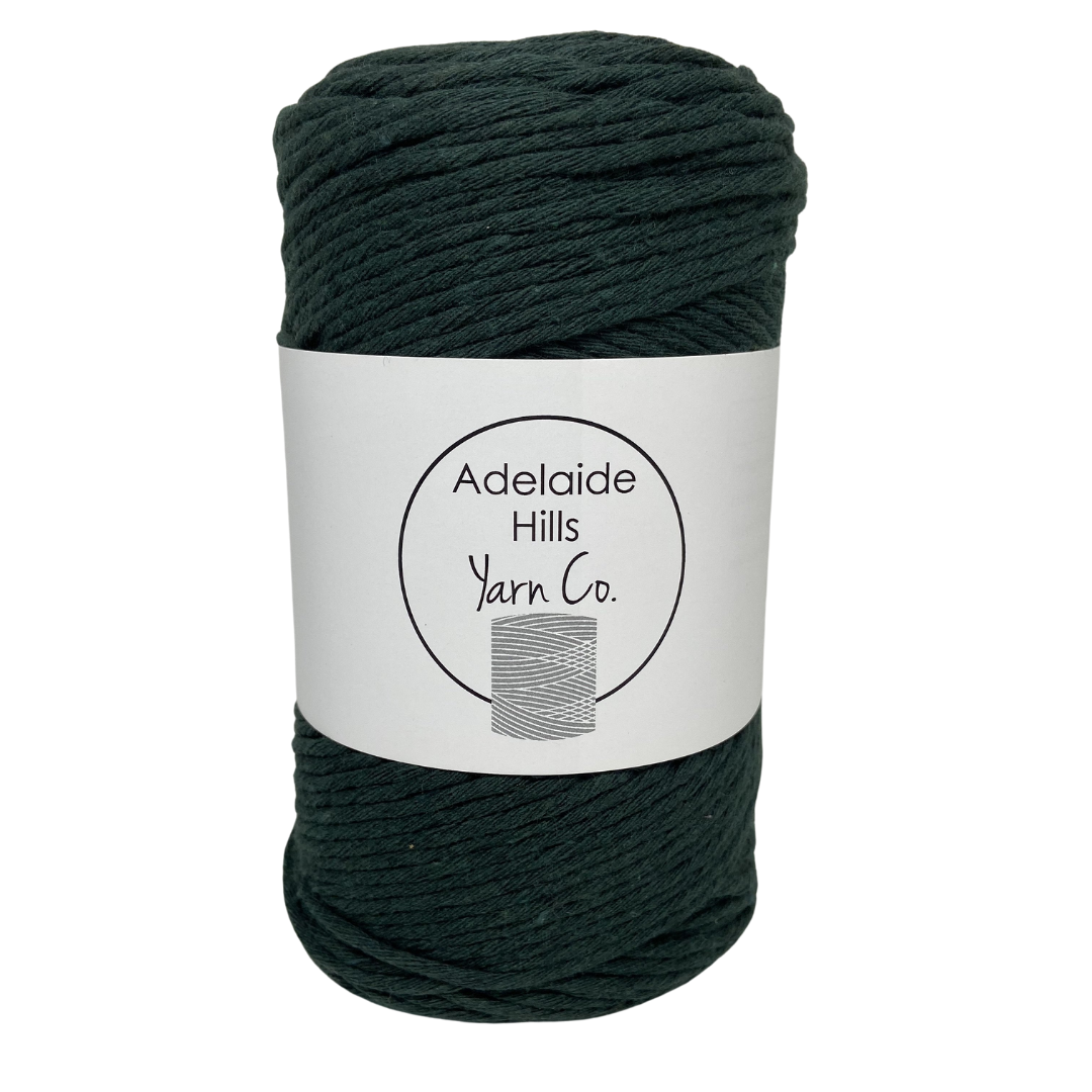 Where can I find Big Cotton GREENS Lush Green? This cotton blend yarn can be put to use for crochet, weaving, knitting or even mini macrame projects. +/- 180 metres in length and consisting of 80% cotton fibres. 12/14 ply, Super Bulky, perfect for use with 5mm - 10mm hooks.