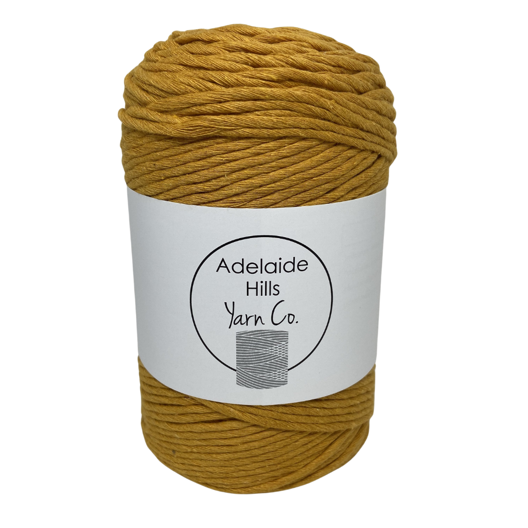 Mustard shade chunky crochet cotton