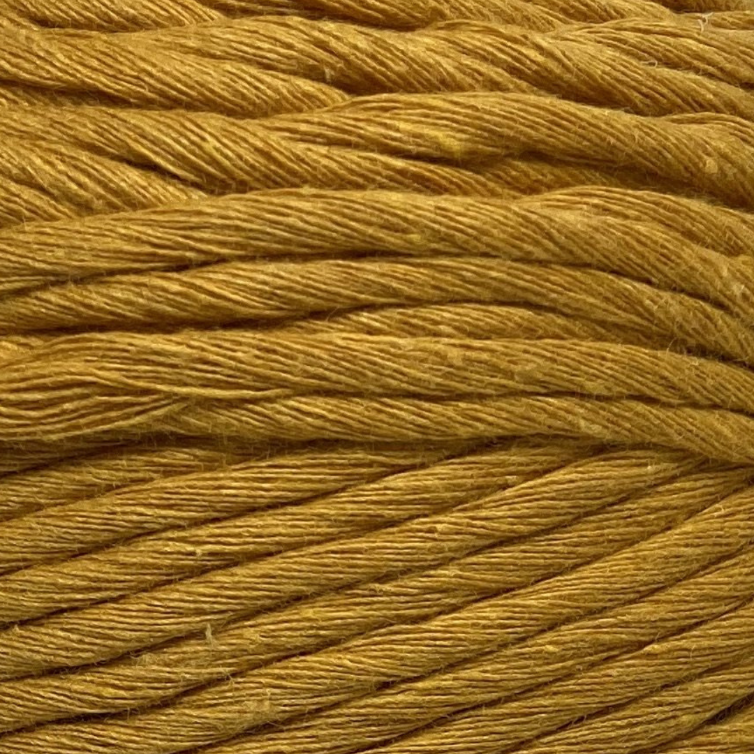 Where can I find Big Cotton YELLOWS Mustard? This cotton blend yarn can be put to use for crochet, weaving, knitting or even mini macrame projects. +/- 180 metres in length and consisting of 80% cotton fibres. 12/14 ply, Super Bulky, perfect for use with 5mm - 10mm hooks.