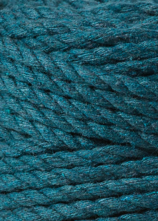 Bobbiny Macrame Rope - 3ply - 5mm - Peacock Blue
