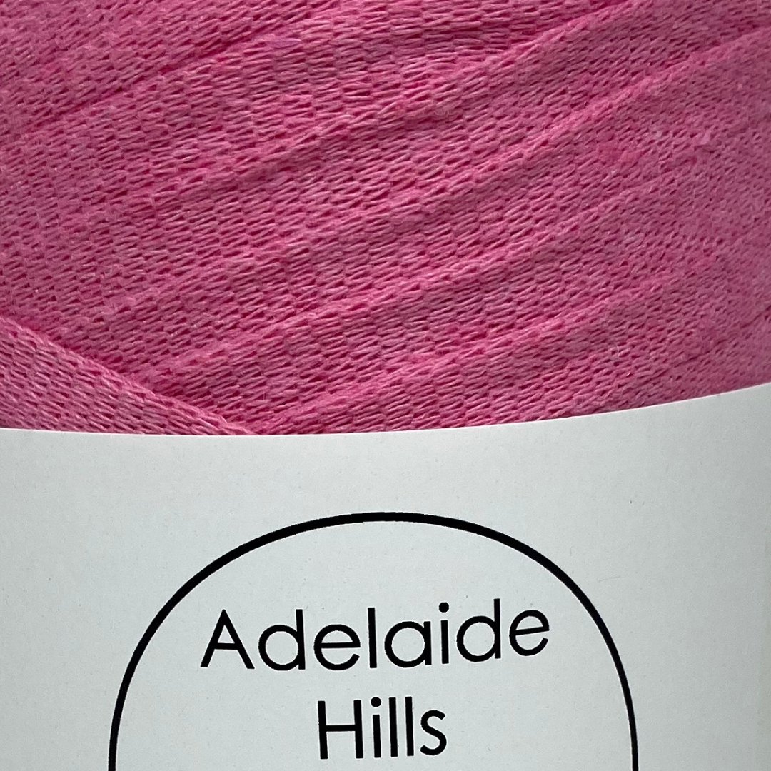 Where can I find ribbon yarn Lolly Pink? Our Ribbon Yarn is a beautifully soft woven tape-like fibre perfect for use with crochet, knitting, weaving or any fibre art. Made from 100% recycled fibres.   Length: 130metres +/-  Weight: 250gms +/-  For use with approx 7mm or above hooks depending on your project