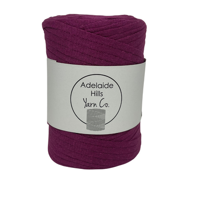 Where can I find Ribbon Yarn? is a beautifully soft woven tape-like fibre perfect for use with crochet, knitting, weaving or any fibre art. Made from 100% recycled fibres.   Shown here in the beautiful 'Violet' shade.   Length: 130metres +/-  Weight: 250gms +/-  For use with approx 7mm or above hooks depending on your project