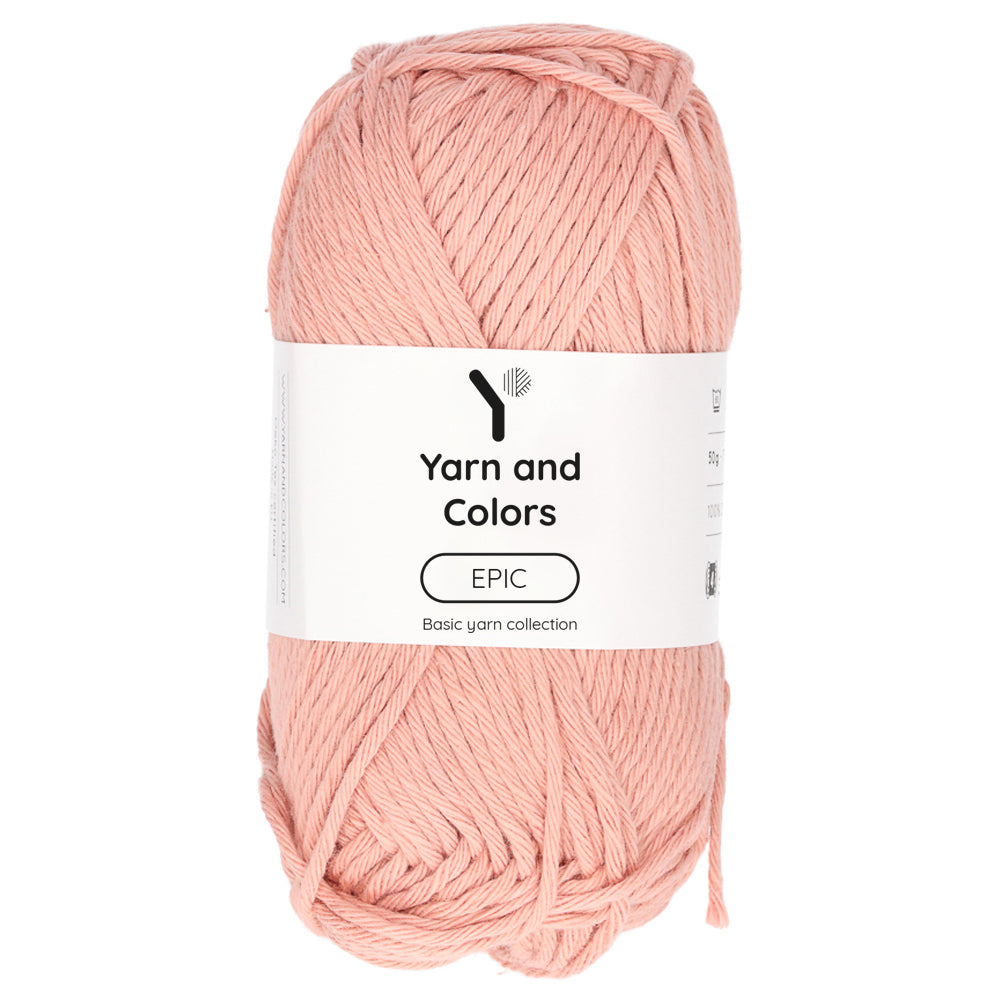 Rose pink shade cotton with yarn and colors epic label attached